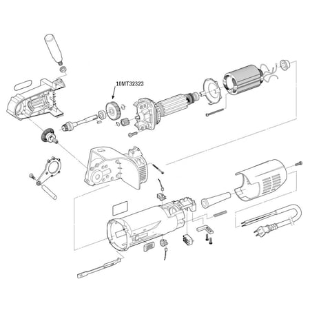 Monti Bristle Blaster Helical Gear Set With Retainer Ring 10MT32323